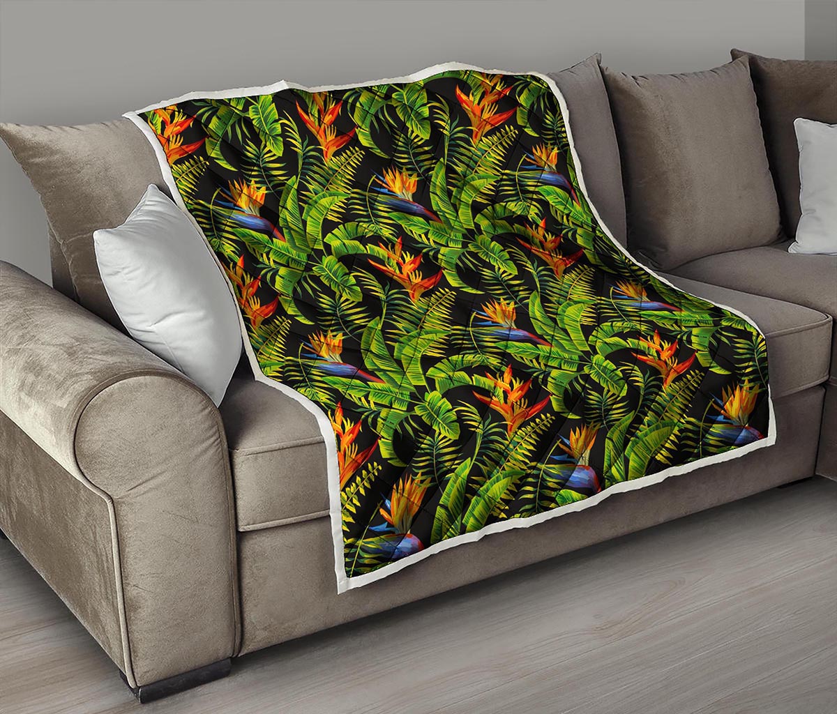 Tropical Summer Pattern Print Quilt