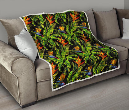 Tropical Summer Pattern Print Quilt