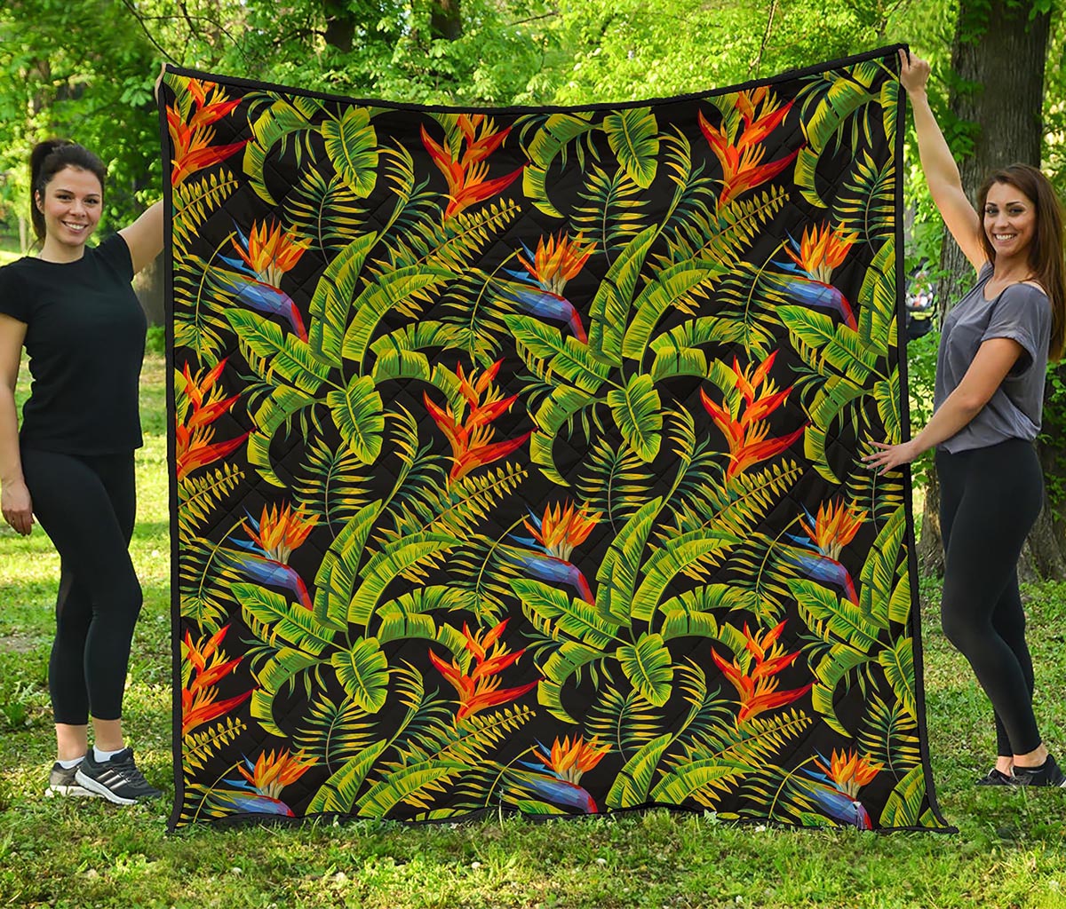 Tropical Summer Pattern Print Quilt