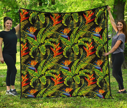 Tropical Summer Pattern Print Quilt