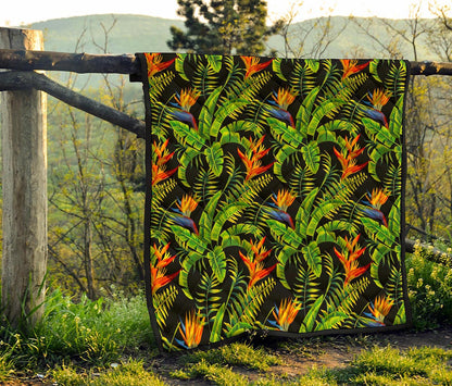 Tropical Summer Pattern Print Quilt