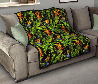 Tropical Summer Pattern Print Quilt