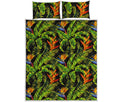 Tropical Summer Pattern Print Quilt Bed Set
