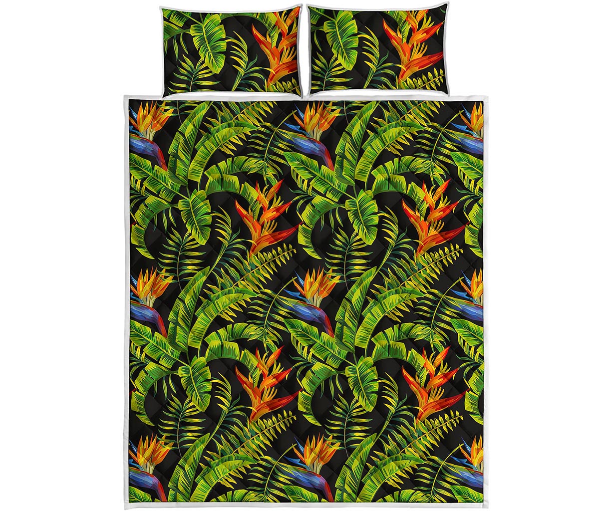 Tropical Summer Pattern Print Quilt Bed Set