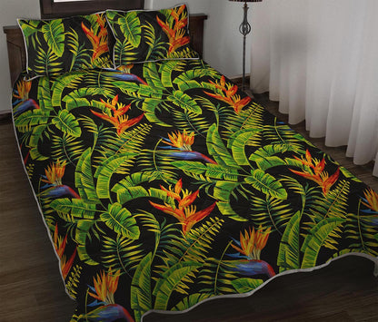Tropical Summer Pattern Print Quilt Bed Set