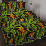 Tropical Summer Pattern Print Quilt Bed Set