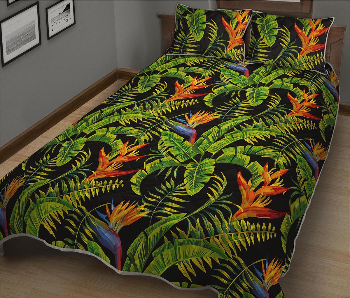 Tropical Summer Pattern Print Quilt Bed Set