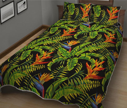 Tropical Summer Pattern Print Quilt Bed Set