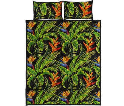Tropical Summer Pattern Print Quilt Bed Set