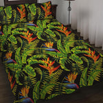 Tropical Summer Pattern Print Quilt Bed Set