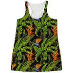 Tropical Summer Pattern Print Women's Racerback Tank Top
