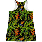 Tropical Summer Pattern Print Women's Racerback Tank Top
