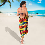 Tropical Sunset Pattern Print Beach Sarong Wrap