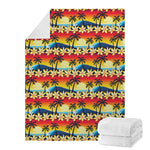 Tropical Sunset Pattern Print Blanket