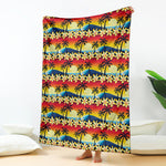 Tropical Sunset Pattern Print Blanket