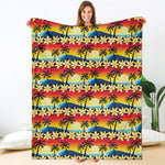 Tropical Sunset Pattern Print Blanket