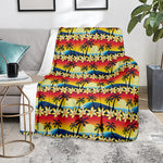 Tropical Sunset Pattern Print Blanket