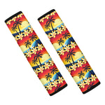 Tropical Sunset Pattern Print Car Seat Belt Covers