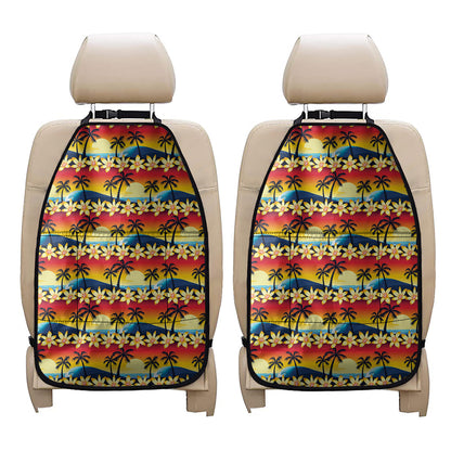 Tropical Sunset Pattern Print Car Seat Organizers