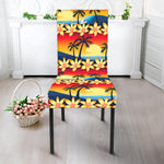 Tropical Sunset Pattern Print Dining Chair Slipcover