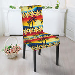 Tropical Sunset Pattern Print Dining Chair Slipcover
