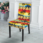 Tropical Sunset Pattern Print Dining Chair Slipcover