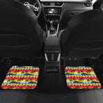 Tropical Sunset Pattern Print Front and Back Car Floor Mats