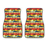 Tropical Sunset Pattern Print Front Car Floor Mats