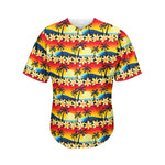 Tropical Sunset Pattern Print Men's Baseball Jersey