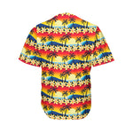 Tropical Sunset Pattern Print Men's Baseball Jersey