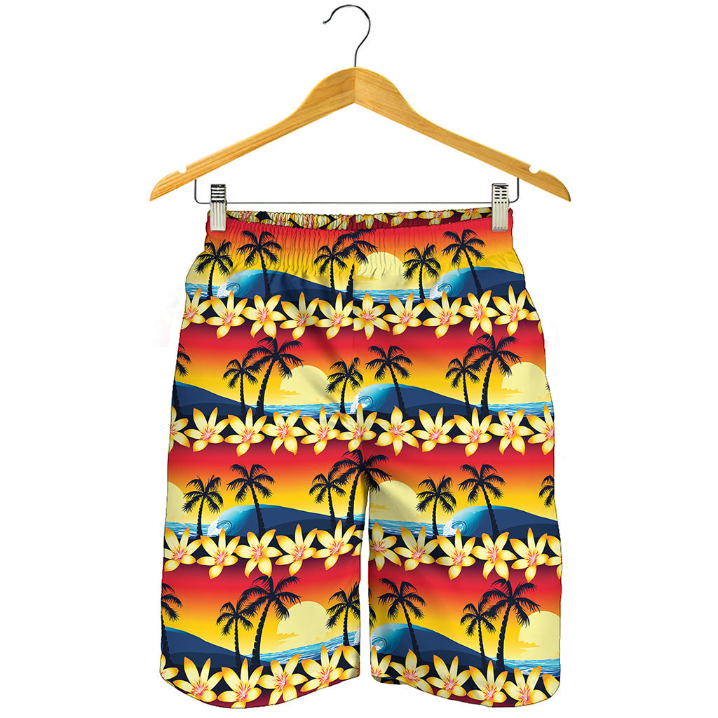 Tropical Sunset Pattern Print Men's Shorts