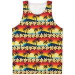 Tropical Sunset Pattern Print Men's Tank Top