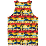 Tropical Sunset Pattern Print Men's Tank Top