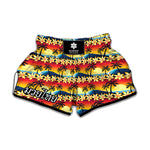 Tropical Sunset Pattern Print Muay Thai Boxing Shorts