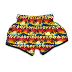 Tropical Sunset Pattern Print Muay Thai Boxing Shorts