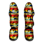 Tropical Sunset Pattern Print Muay Thai Shin Guard