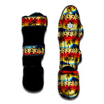 Tropical Sunset Pattern Print Muay Thai Shin Guard