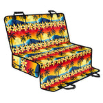 Tropical Sunset Pattern Print Pet Car Back Seat Cover