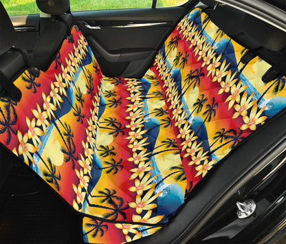 Tropical Sunset Pattern Print Pet Car Back Seat Cover