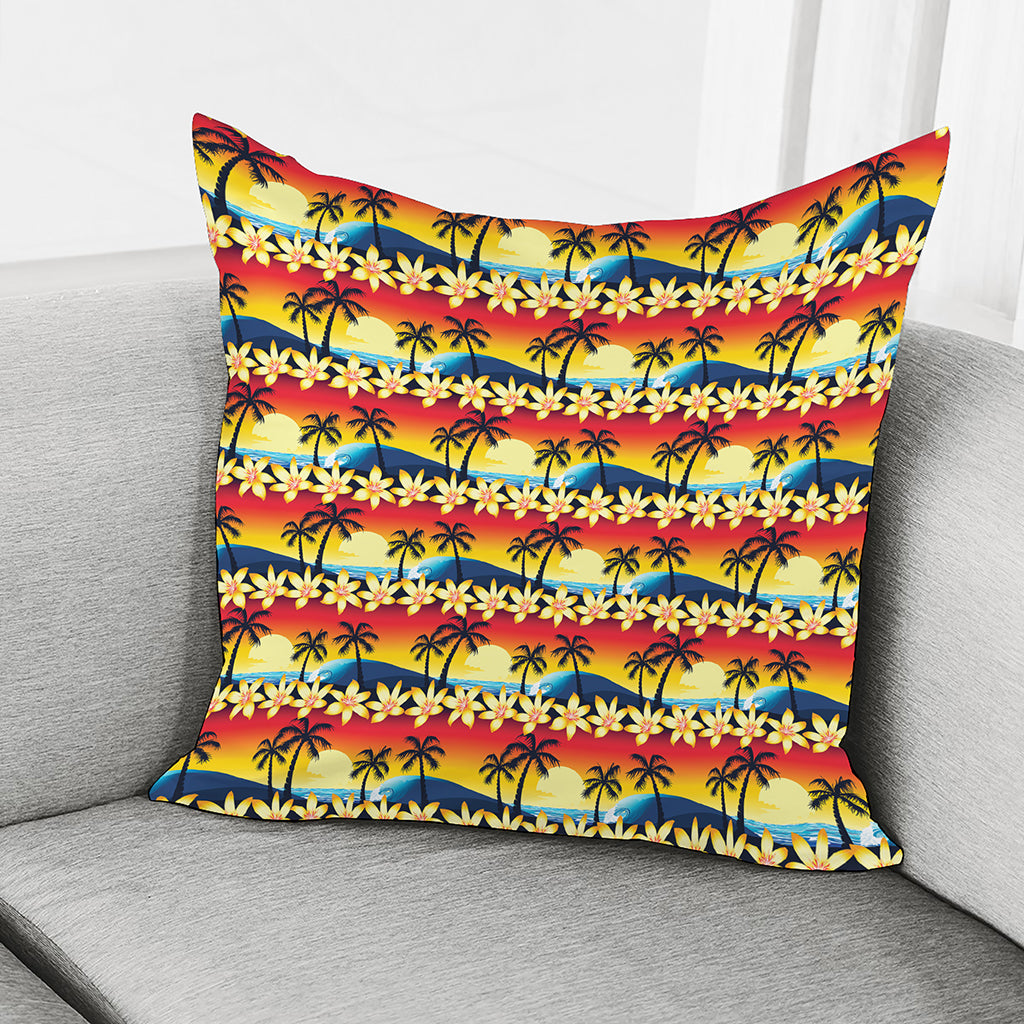 Tropical Sunset Pattern Print Pillow Cover