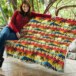 Tropical Sunset Pattern Print Quilt