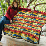 Tropical Sunset Pattern Print Quilt