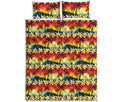 Tropical Sunset Pattern Print Quilt Bed Set