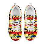 Tropical Sunset Pattern Print White Sneakers