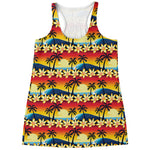 Tropical Sunset Pattern Print Women's Racerback Tank Top
