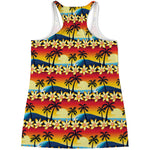 Tropical Sunset Pattern Print Women's Racerback Tank Top