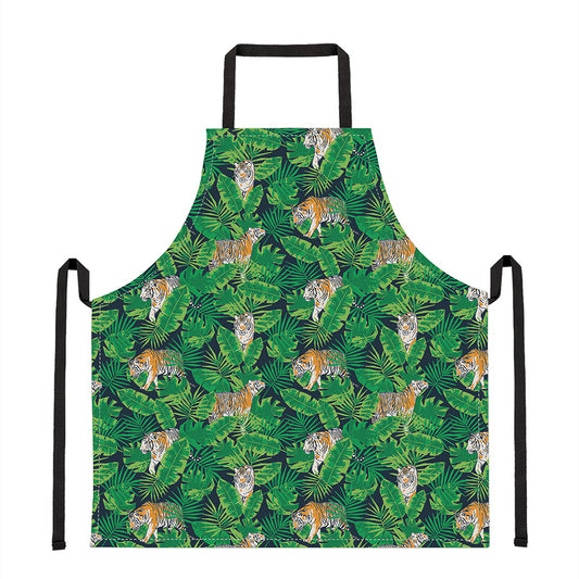 Tropical Tiger Pattern Print Apron