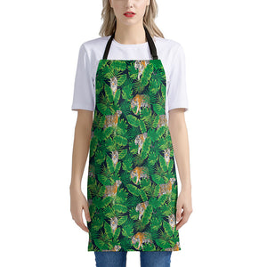 Tropical Tiger Pattern Print Apron