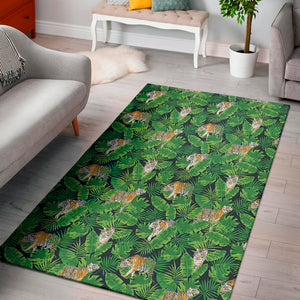 Tropical Tiger Pattern Print Area Rug