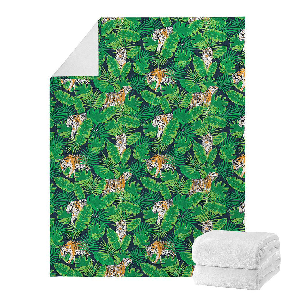 Tropical Tiger Pattern Print Blanket